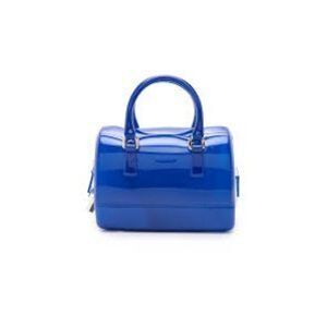 Furla Candy Mini Handbag Bright Blue Glossy Translucent PVC Y2K Bratz Style